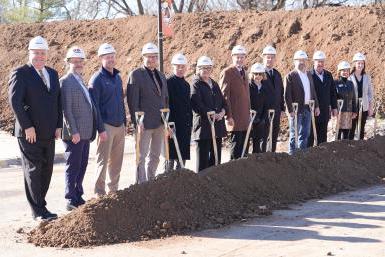 Doane leadership team at the Performing Arts Center groundbreaking event on the Crete campus